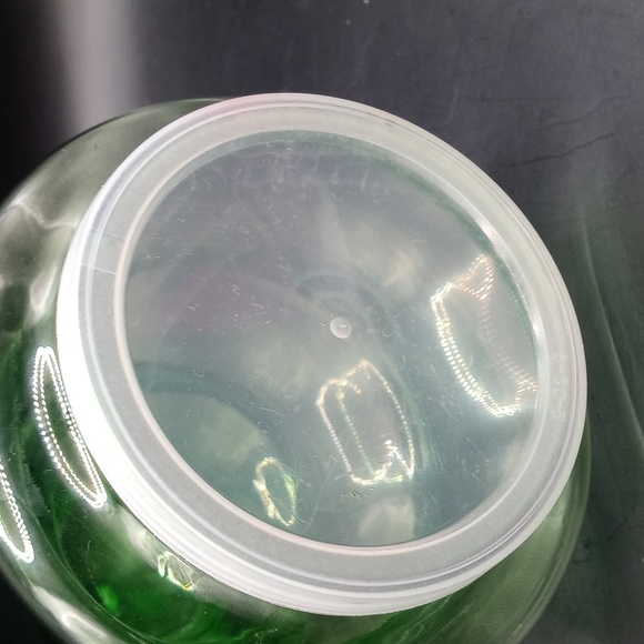 Holiday Vintage Green Glass Christmas Tree Shaped Jar Candy Nut Dish